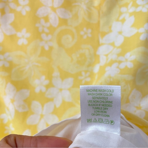 Lilly Pulitzer Linen Yellow Floral Ruffle Dress 6 - Picture 12 of 13